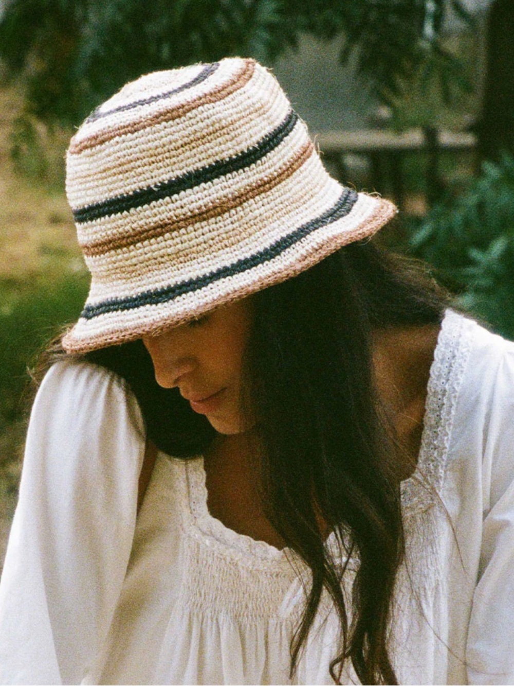 Made by Ming’s Fall Bucket Hat - Crème Striped